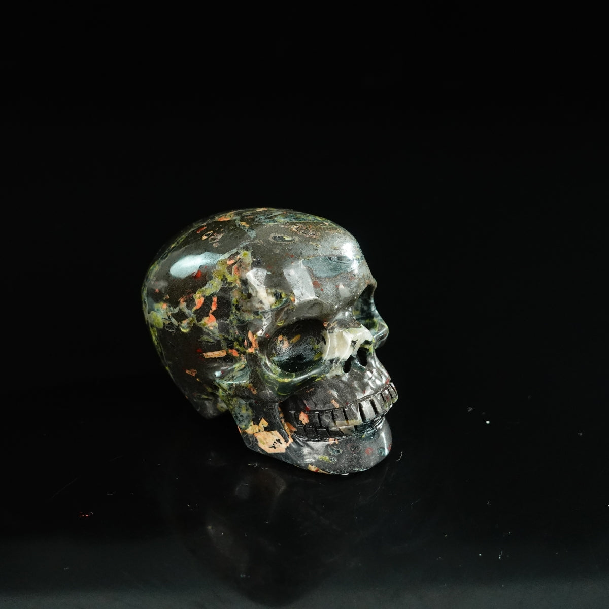 2.2" Plum Blossom Jade Crystal Skull Carving - Unique Piece #PB11