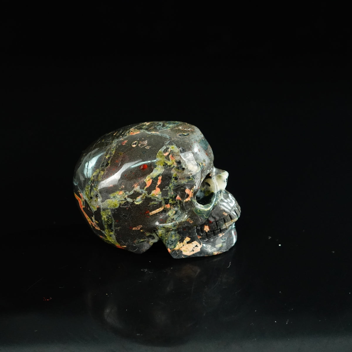 2.2" Plum Blossom Jade Crystal Skull Carving - Unique Piece #PB11