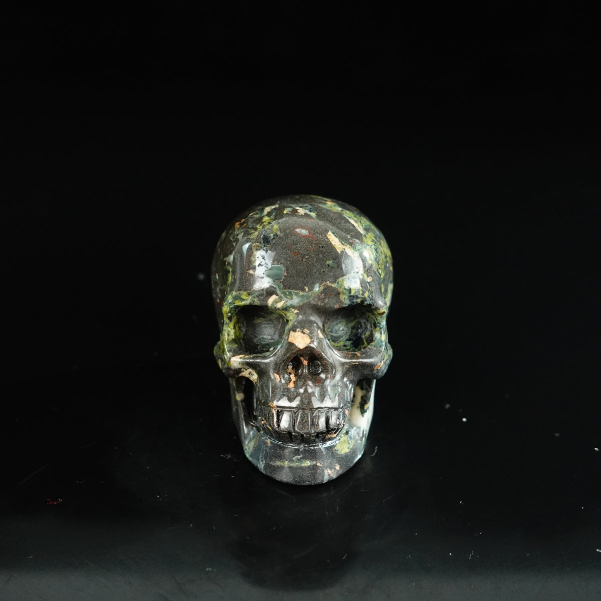 2.2" Plum Blossom Jade Crystal Skull Carving - Unique Piece #PB12