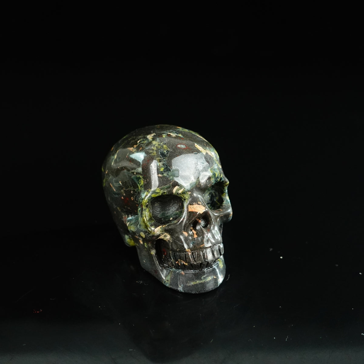 2.2" Plum Blossom Jade Crystal Skull Carving - Unique Piece #PB12