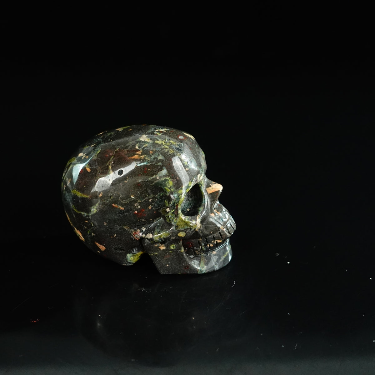 2.2" Plum Blossom Jade Crystal Skull Carving - Unique Piece #PB12