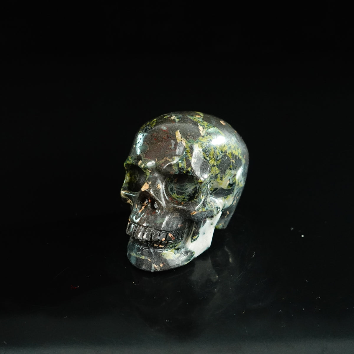 2.2" Plum Blossom Jade Crystal Skull Carving - Unique Piece #PB12