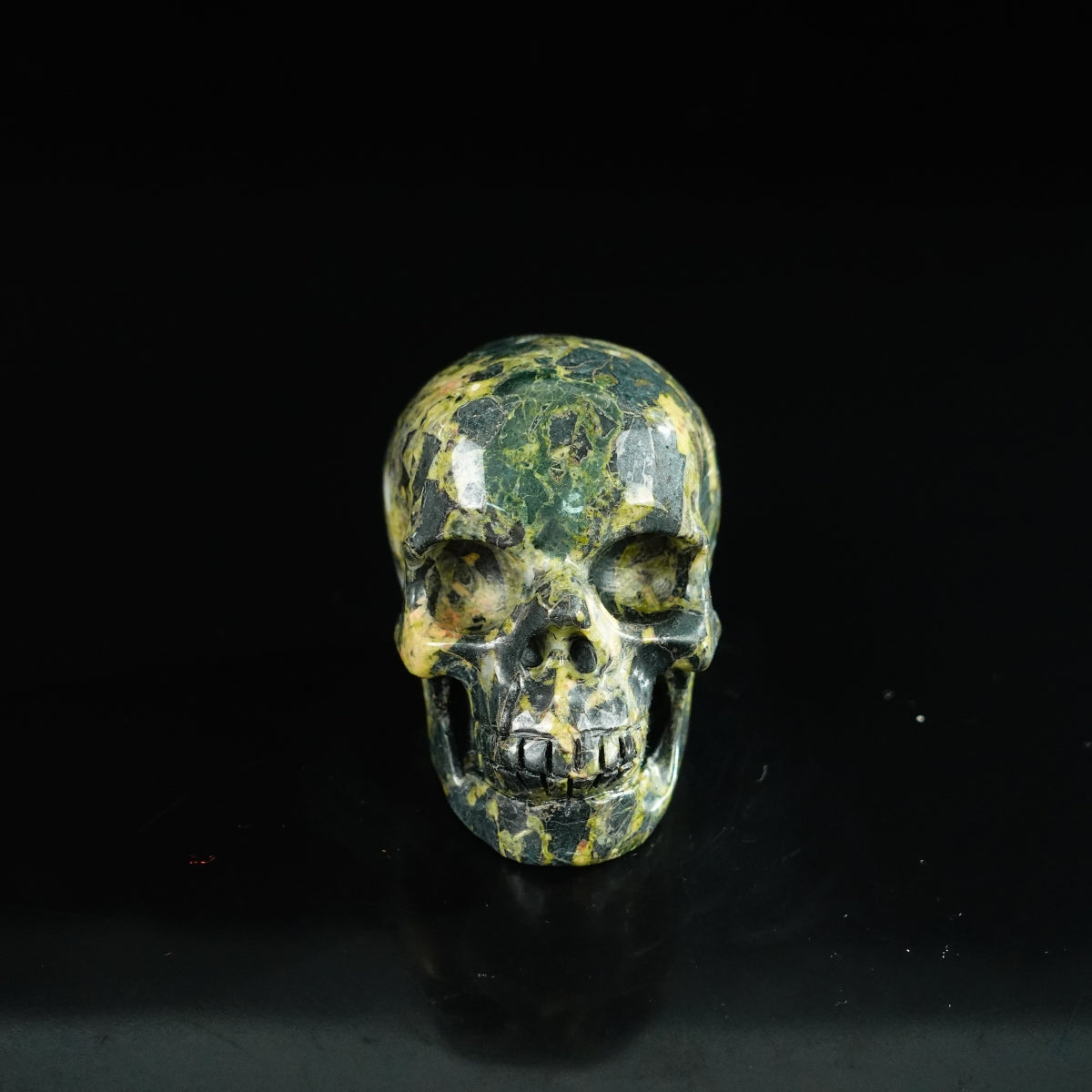 2.2" Plum Blossom Jade Crystal Skull Carving - Unique Piece #PB13