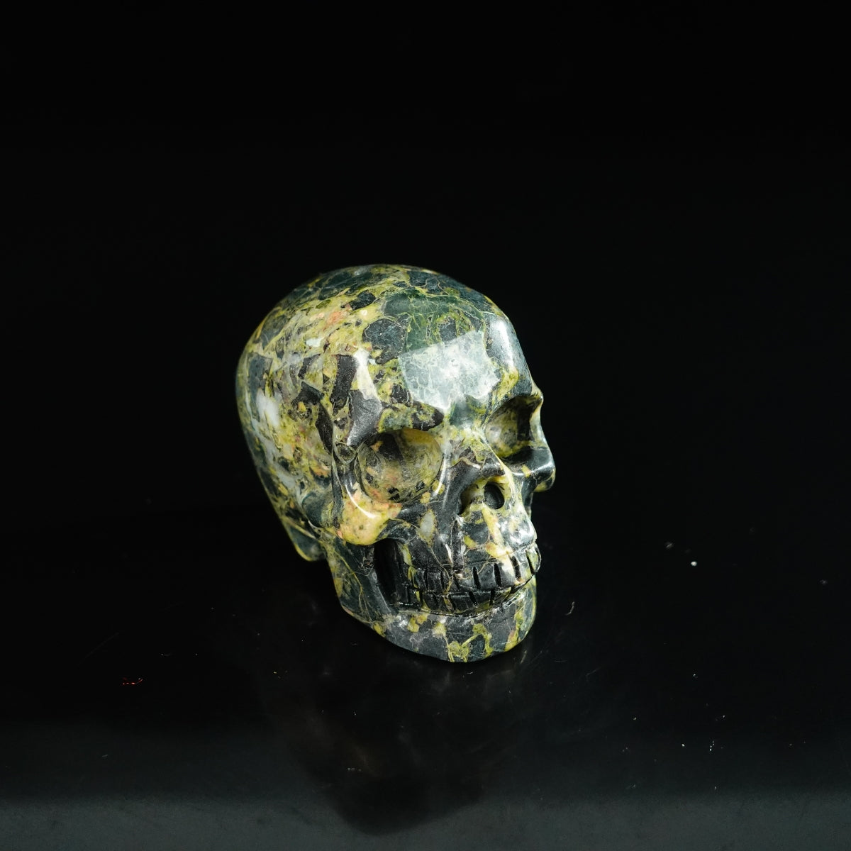 2.2" Plum Blossom Jade Crystal Skull Carving - Unique Piece #PB13