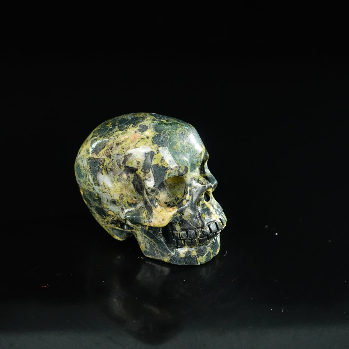 2.2" Plum Blossom Jade Crystal Skull Carving - Unique Piece #PB13