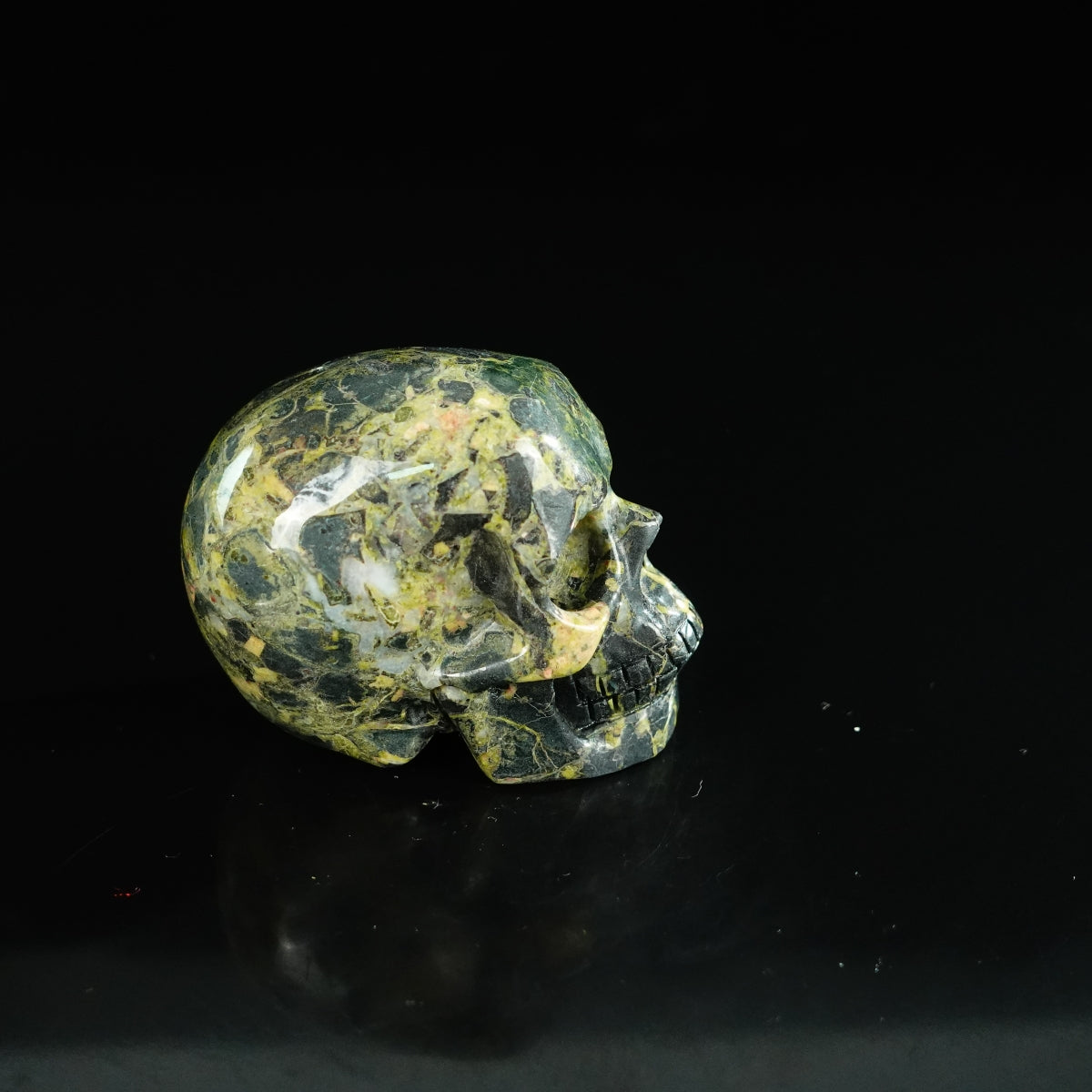 2.2" Plum Blossom Jade Crystal Skull Carving - Unique Piece #PB13