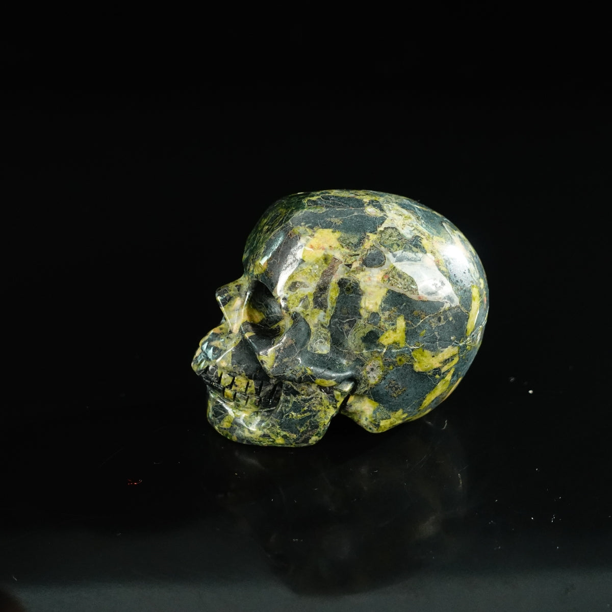 2.2" Plum Blossom Jade Crystal Skull Carving - Unique Piece #PB13