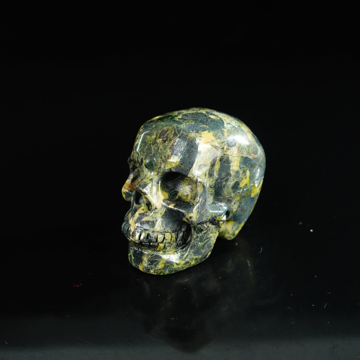 2.2" Plum Blossom Jade Crystal Skull Carving - Unique Piece #PB13