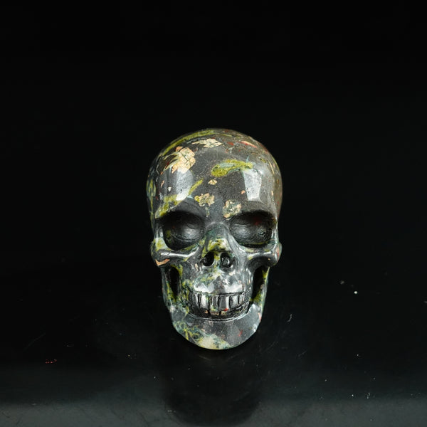 2.2" Plum Blossom Jade Crystal Skull Carving - Unique Piece #PB14