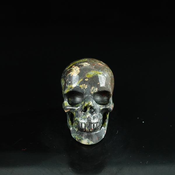 2.2" Plum Blossom Jade Crystal Skull Carving - Unique Piece #PB14 - alternate view