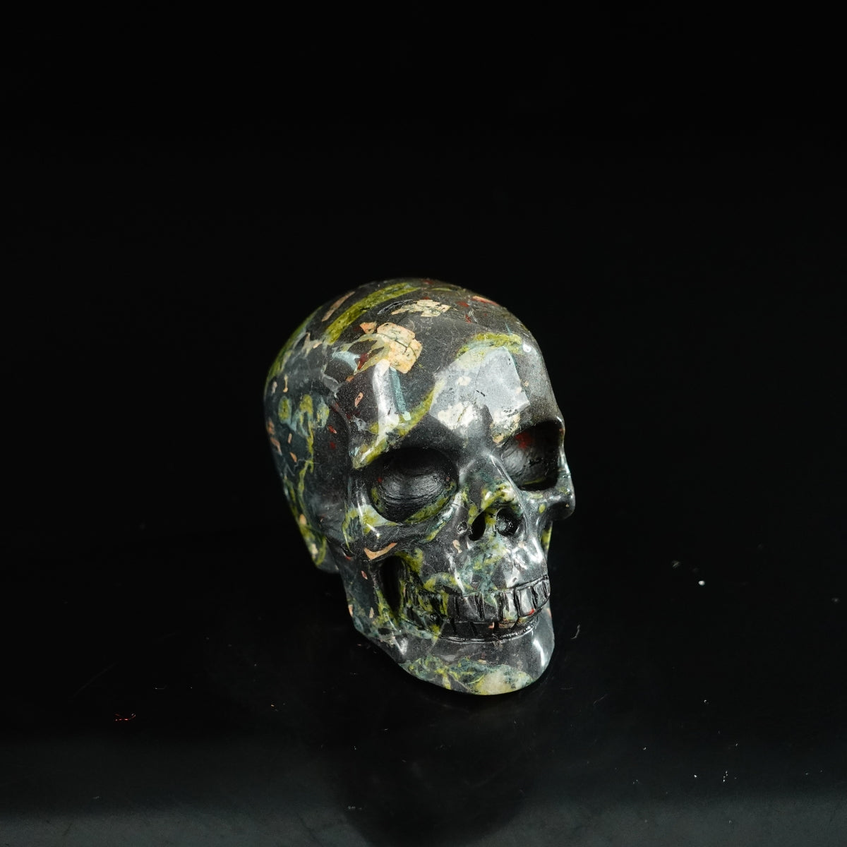 2.2" Plum Blossom Jade Crystal Skull Carving - Unique Piece #PB14