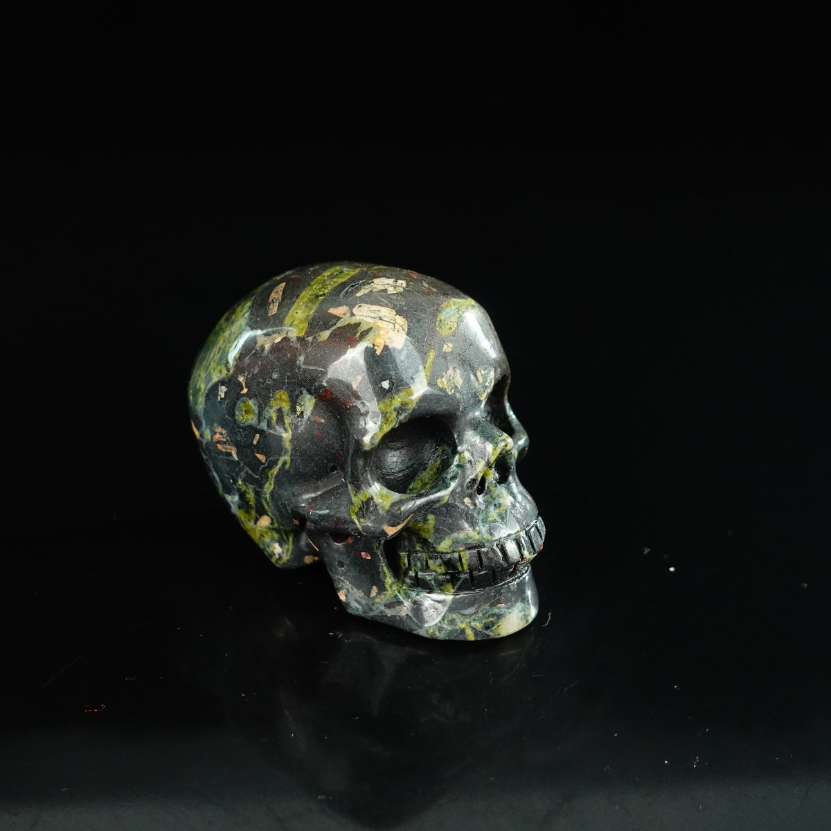 2.2" Plum Blossom Jade Crystal Skull Carving - Unique Piece #PB14