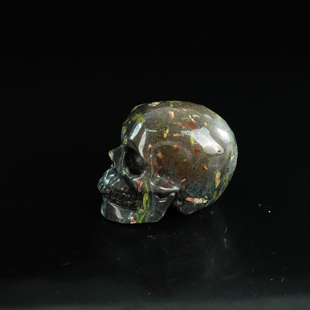 2.2" Plum Blossom Jade Crystal Skull Carving - Unique Piece #PB14