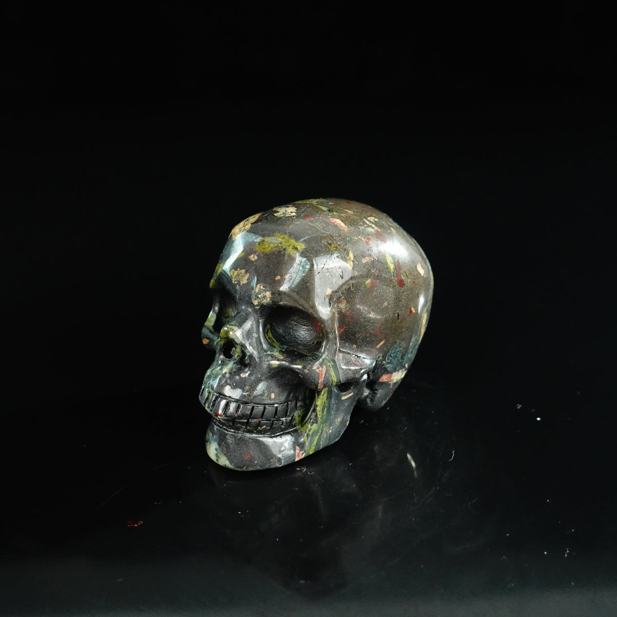 2.2" Plum Blossom Jade Crystal Skull Carving - Unique Piece #PB14