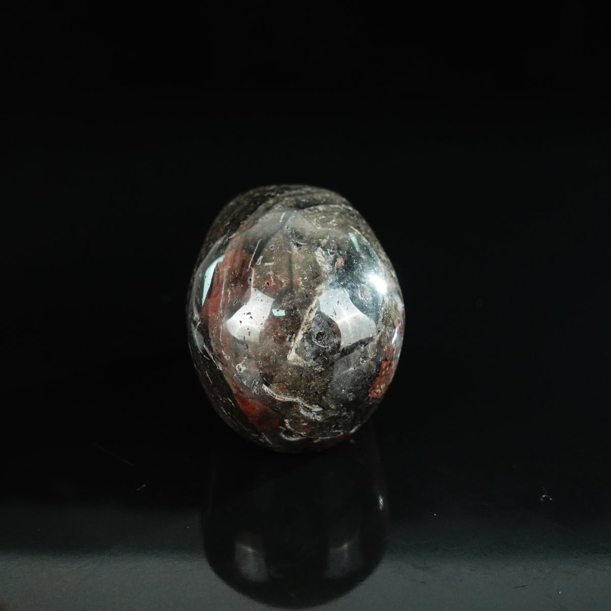 2.2" Red Crazy Lace Agate Crystal Skull Carving - Unique Piece #RC01