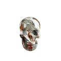 2.2" Red Crazy Lace Agate Crystal Skull Carving - Unique Piece #RC04