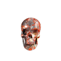 2.2" Red Crazy Lace Agate Crystal Skull Carving - Unique Piece #RC07
