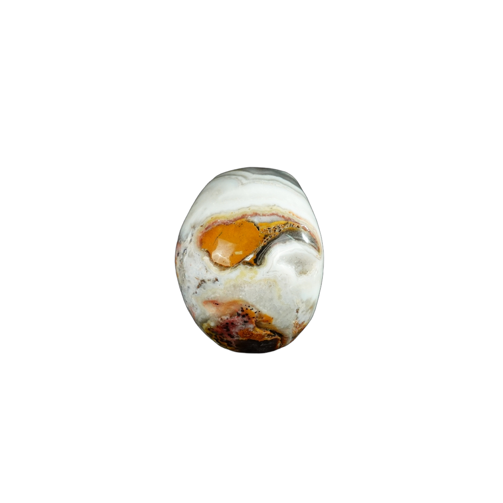 2.2" Red Crazy Lace Agate Crystal Skull Carving - Unique Piece #RC12