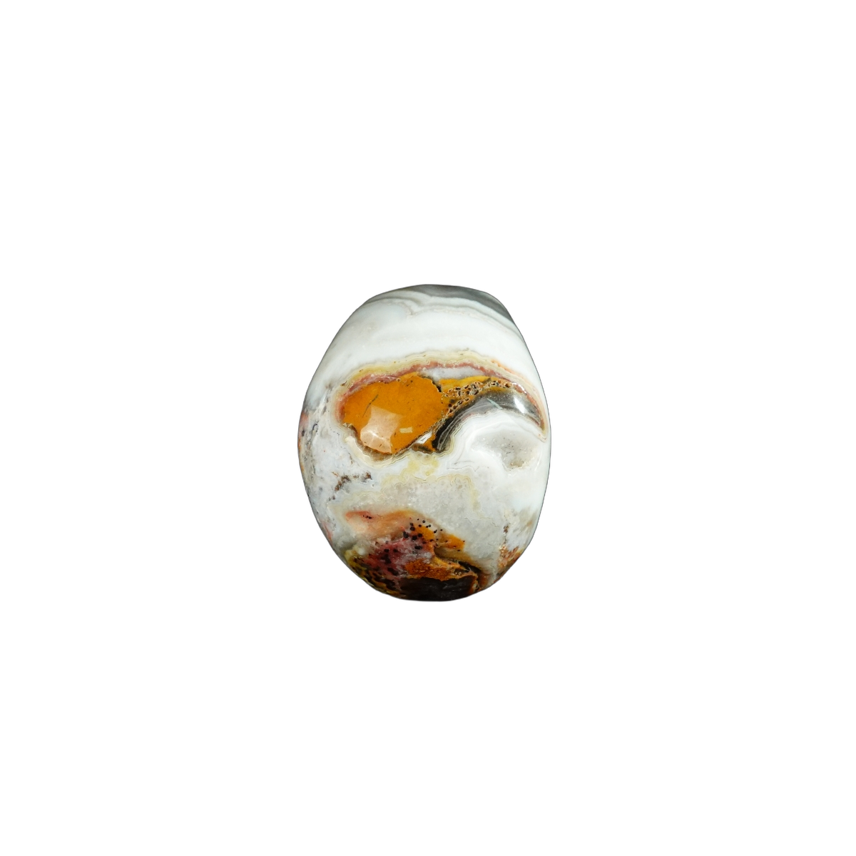2.2" Red Crazy Lace Agate Crystal Skull Carving - Unique Piece #RC12