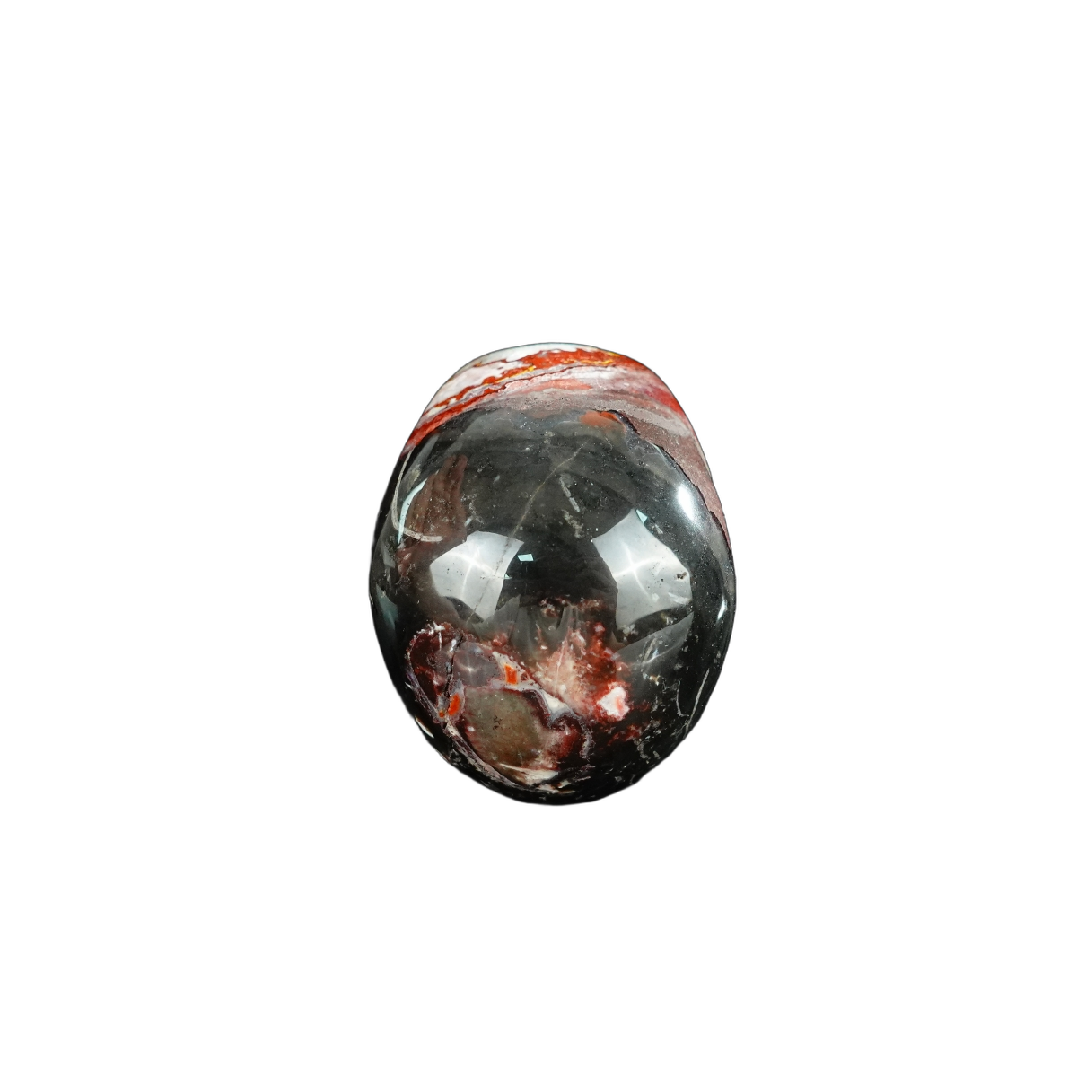 2.2" Red Crazy Lace Agate Crystal Skull Carving - Unique Piece #RC13