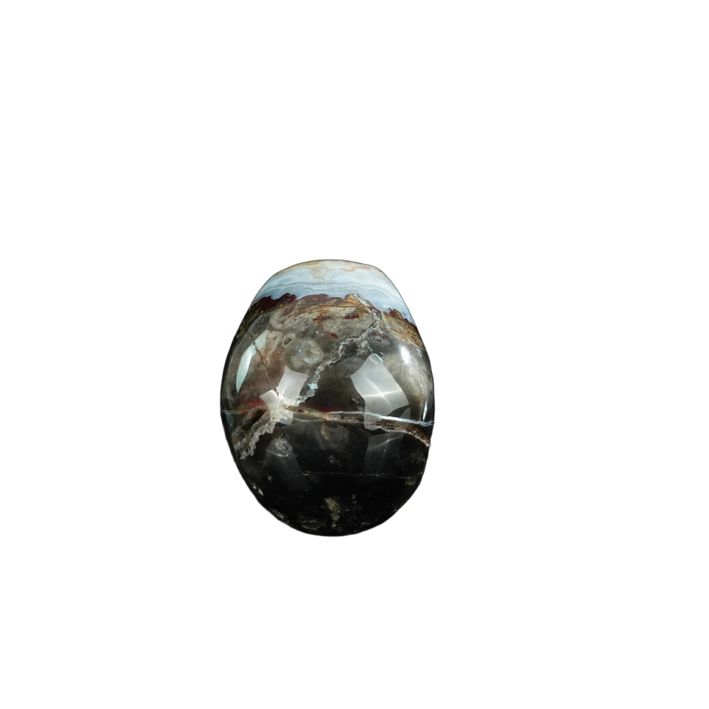 2.2" Red Crazy Lace Agate Crystal Skull Carving - Unique Piece #RC16