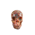 2.2" Red Crazy Lace Agate Crystal Skull Carving - Unique Piece #RC17