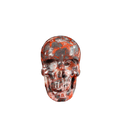 2.2" Red Crazy Lace Agate Crystal Skull Carving - Unique Piece #RC18