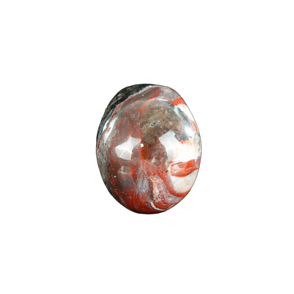 2.2" Red Crazy Lace Agate Crystal Skull Carving - Unique Piece #RC19