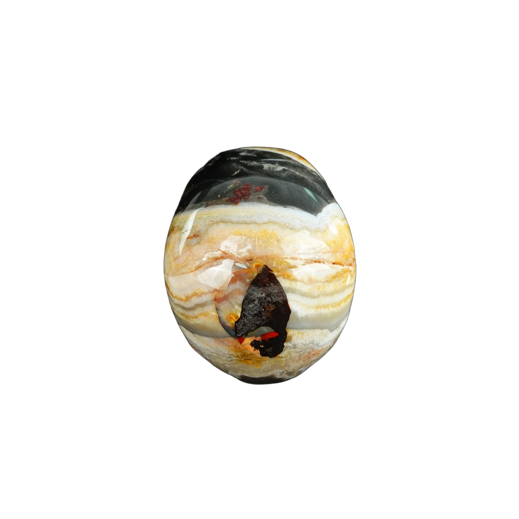 2.2" Red Crazy Lace Agate Crystal Skull Carving - Unique Piece #RC20