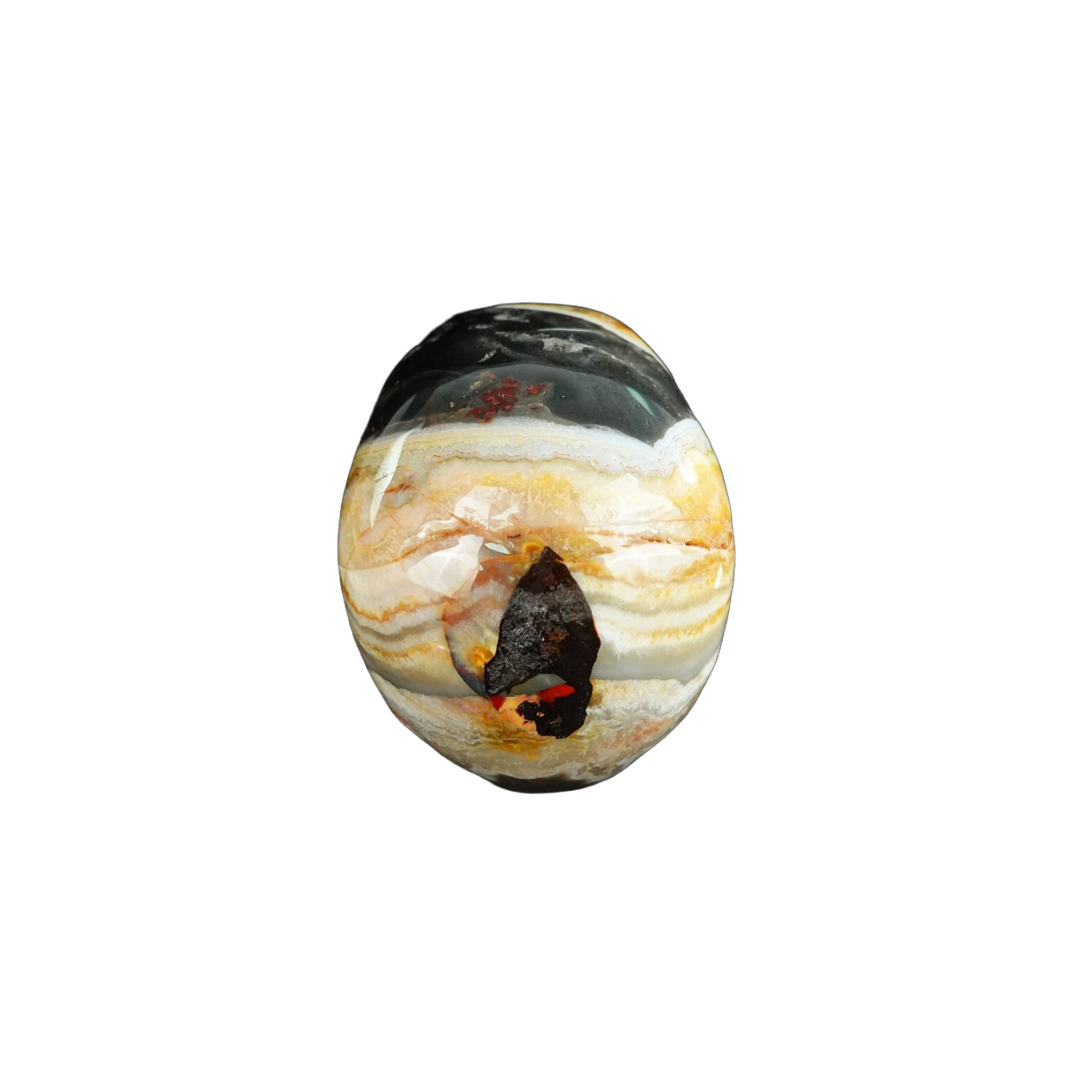 2.2" Red Crazy Lace Agate Crystal Skull Carving - Unique Piece #RC20