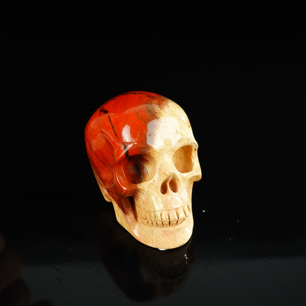 2.2" Red Jasper Crystal Skull Carving - Unique Piece #RJ03 - alternate view