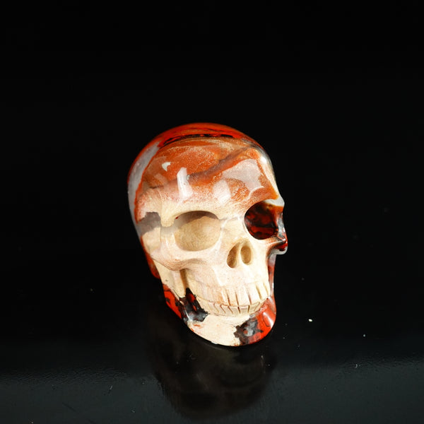 2.2" Red Jasper Crystal Skull Carving - Unique Piece #RJ04 - alternate view