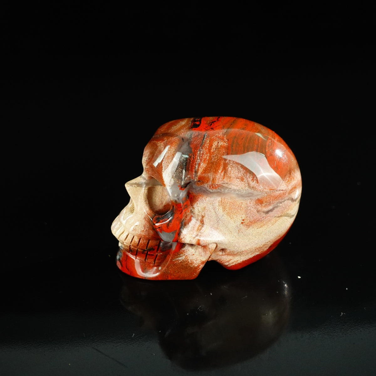 2.2" Red Jasper Crystal Skull Carving - Unique Piece #RJ04