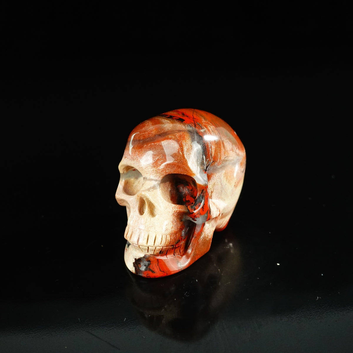 2.2" Red Jasper Crystal Skull Carving - Unique Piece #RJ04