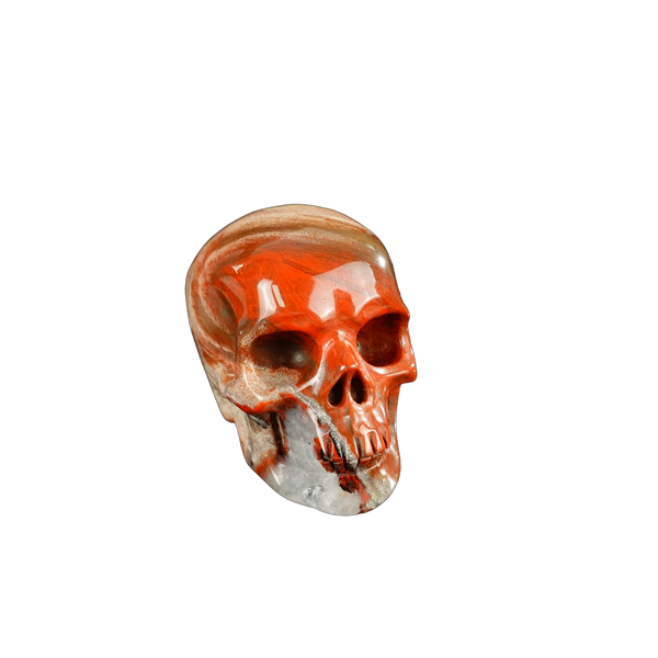 2.2" Red Jasper Crystal Skull Carving - Unique Piece #RJ07 - alternate view