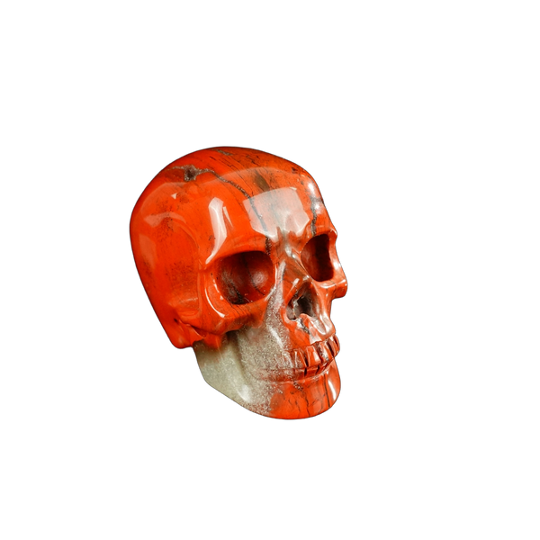 2.2" Red Jasper Crystal Skull Carving - Unique Piece #RJ08 - alternate view