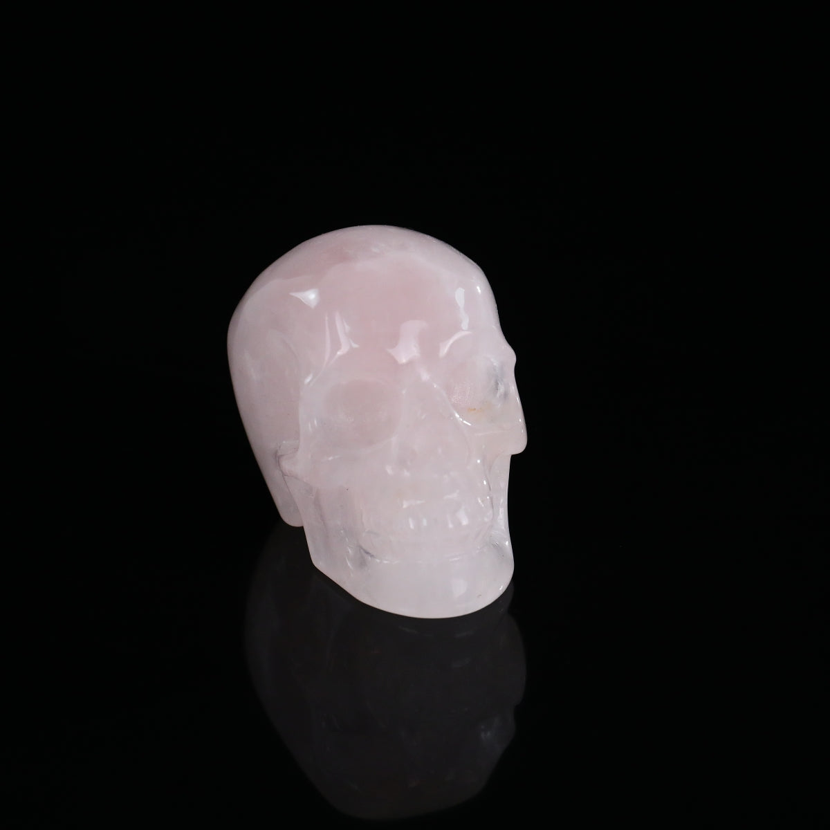 2.2" Rose Quartz Crystal Skull Carving - Unique Piece #RQ04