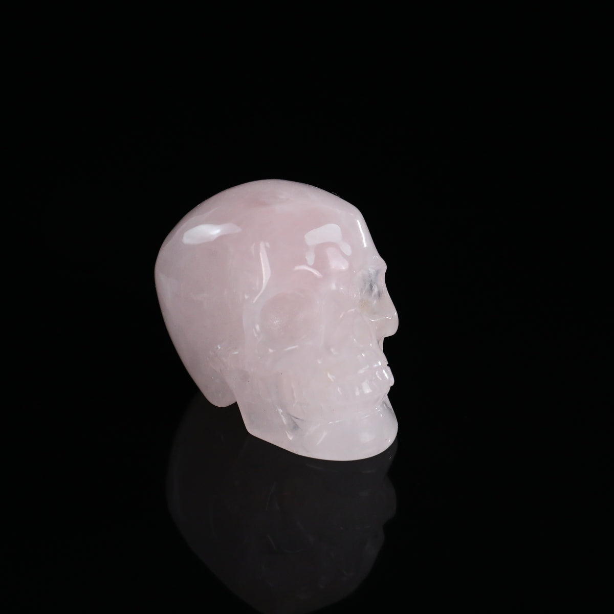 2.2" Rose Quartz Crystal Skull Carving - Unique Piece #RQ04