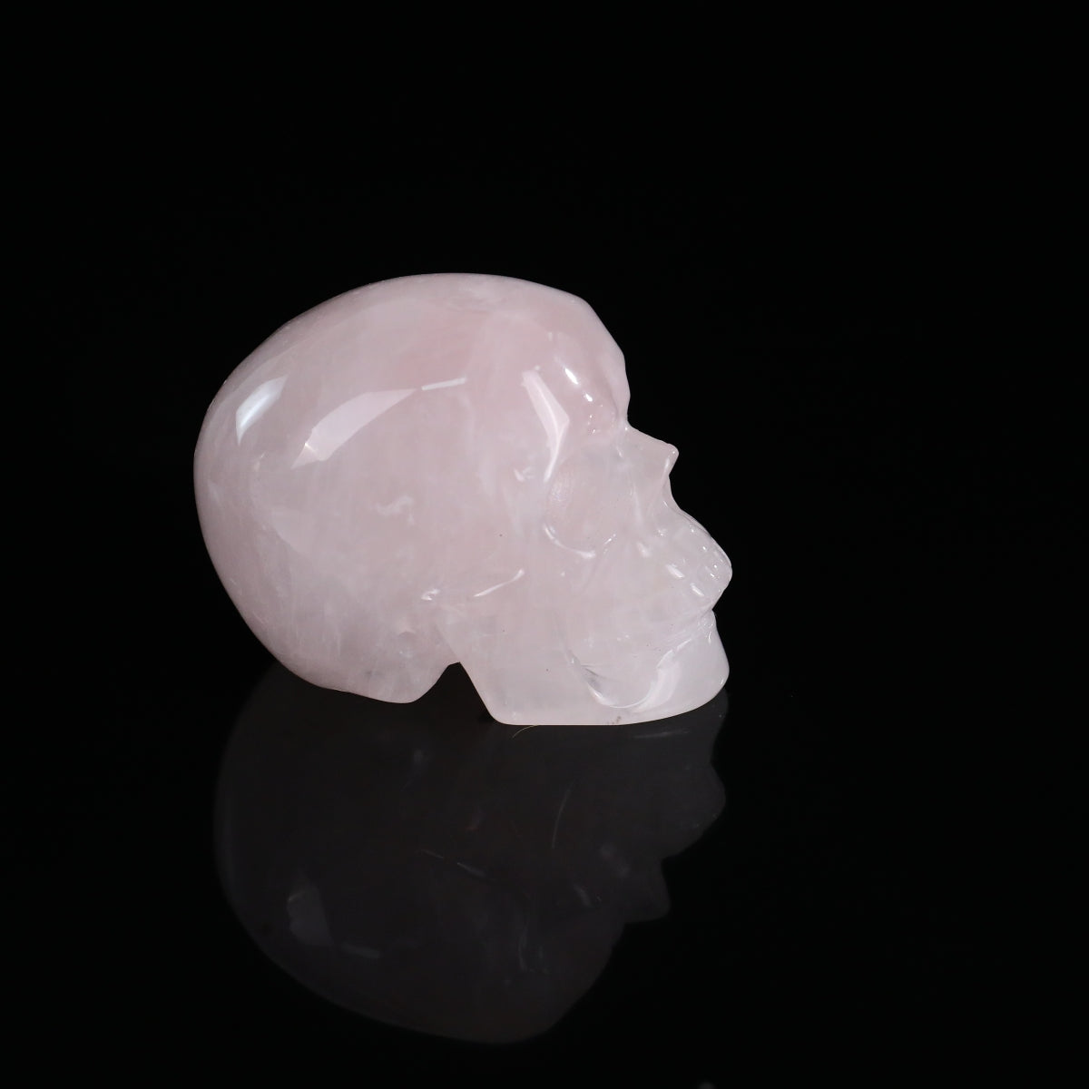 2.2" Rose Quartz Crystal Skull Carving - Unique Piece #RQ04