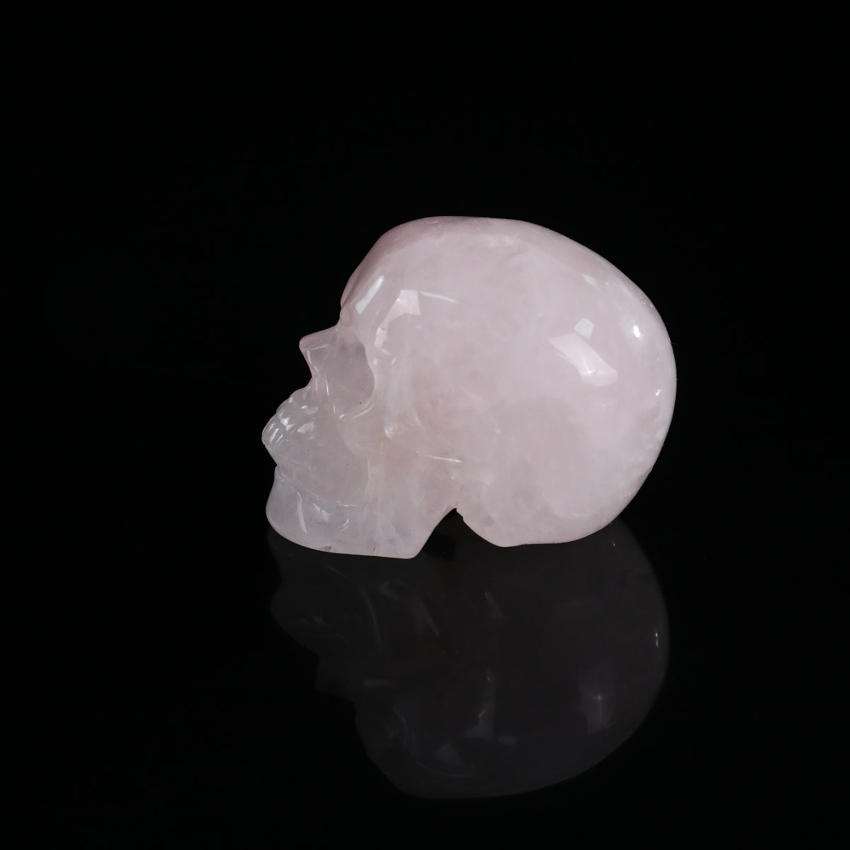 2.2" Rose Quartz Crystal Skull Carving - Unique Piece #RQ04
