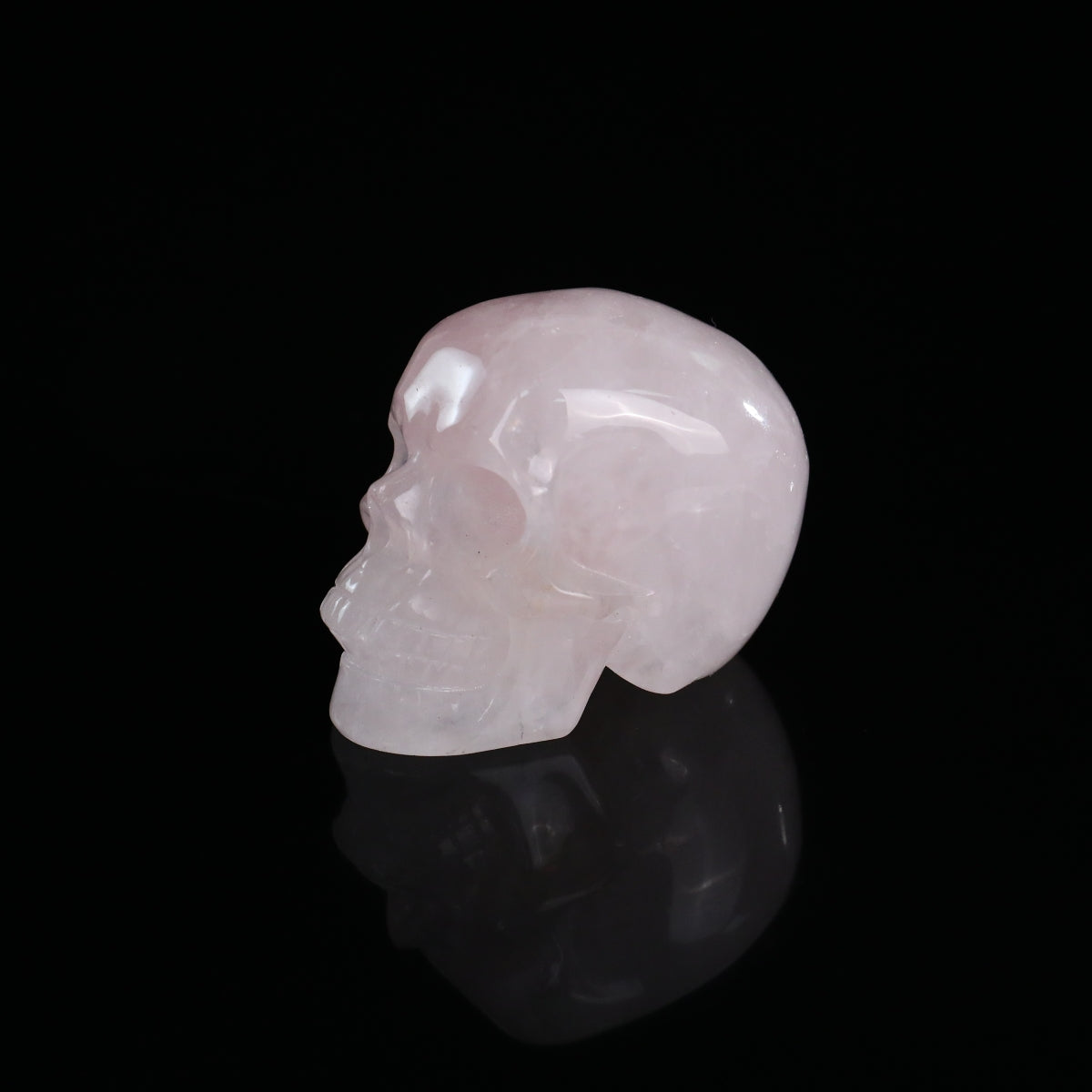 2.2" Rose Quartz Crystal Skull Carving - Unique Piece #RQ04