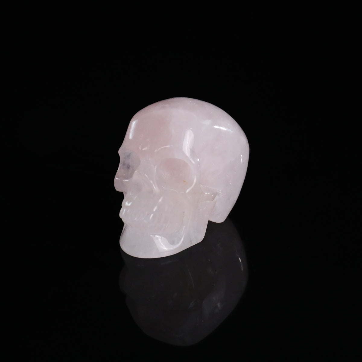 2.2" Rose Quartz Crystal Skull Carving - Unique Piece #RQ04