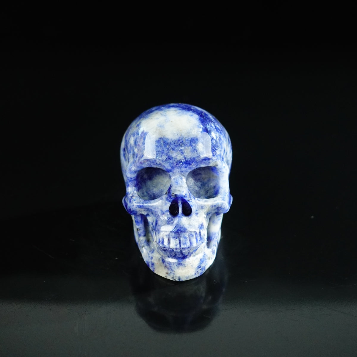 2.2" Sodalite Crystal Skull Carving - Unique Piece #SL01