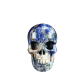 2.2" Sodalite Crystal Skull Carving - Hand Carved Decor