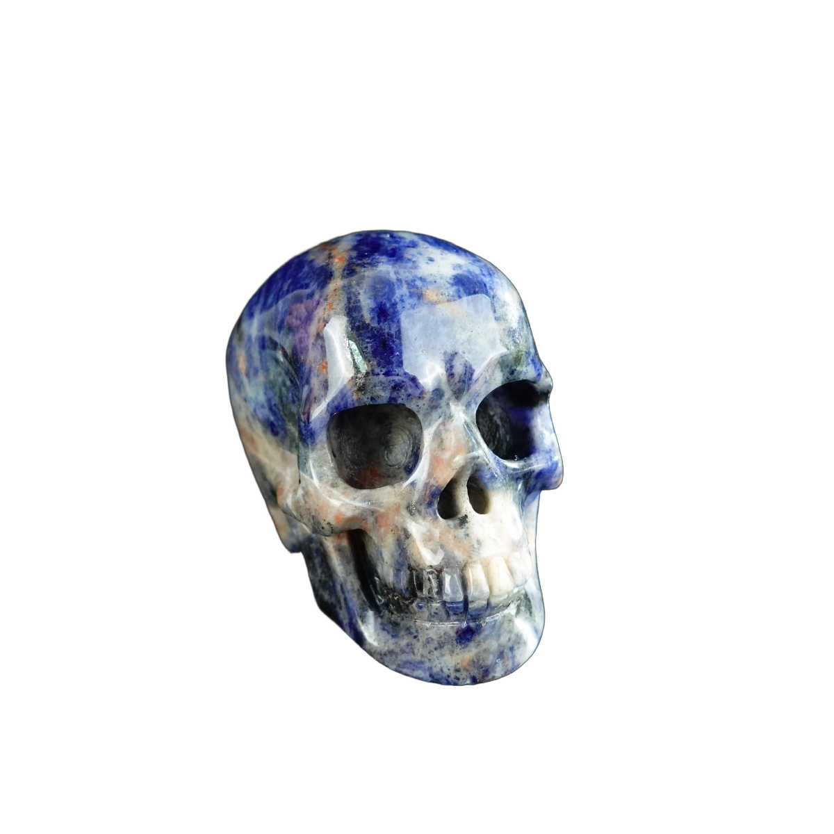 2.2" Sodalite Crystal Skull Carving - Hand Carved Decor
