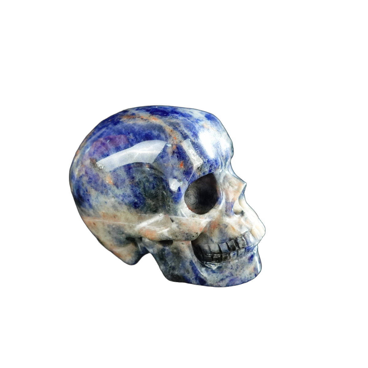 2.2" Sodalite Crystal Skull Carving - Hand Carved Decor