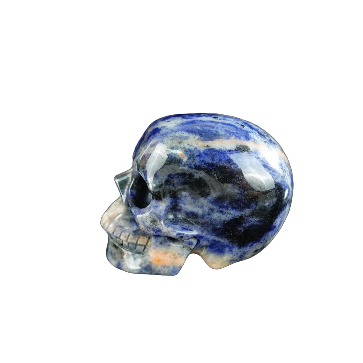 2.2" Sodalite Crystal Skull Carving - Hand Carved Decor