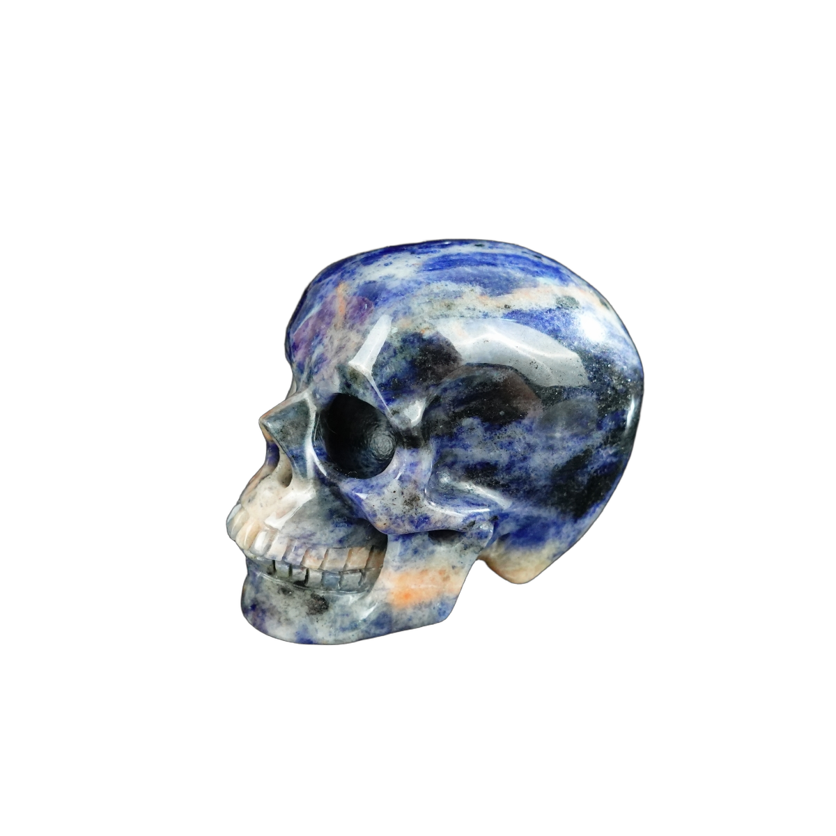 2.2" Sodalite Crystal Skull Carving - Hand Carved Decor