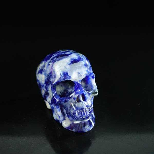 2.2" Sodalite Crystal Skull Carving - Unique Piece #SL05 - alternate view