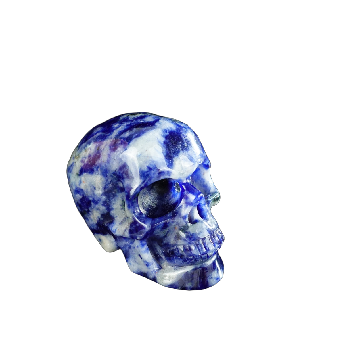 2.2" Sodalite Crystal Skull Carving - Hand Carved Decor